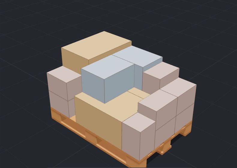 Carga mixta en PalletLab Palletization