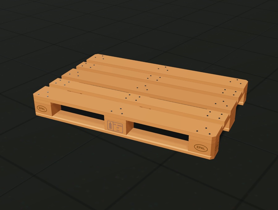 Renderizado real en PalletLab