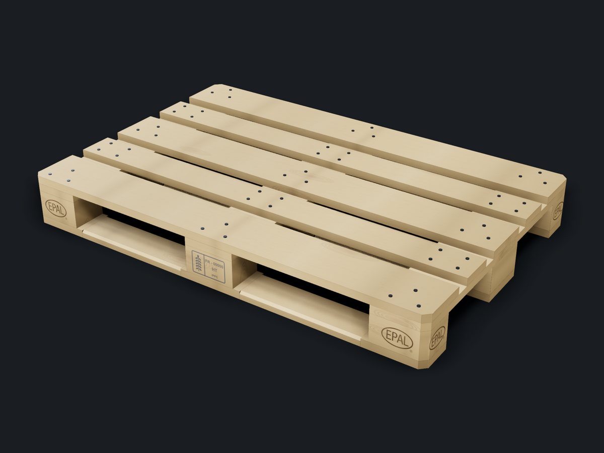 Palet europeo en 3D en PalletLab